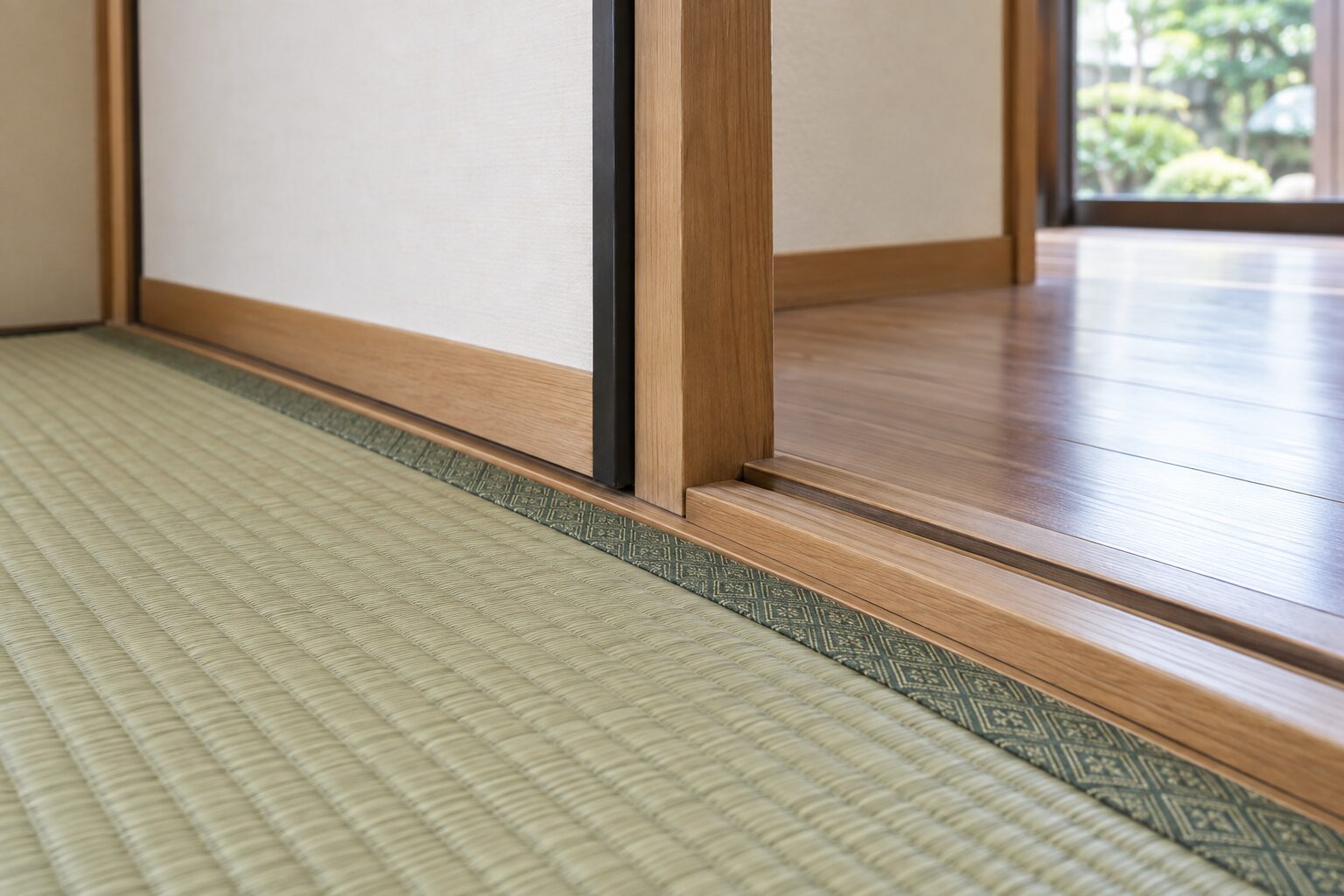 畳の端と建具の下端や敷居の納まりを確認する説明用イラスト