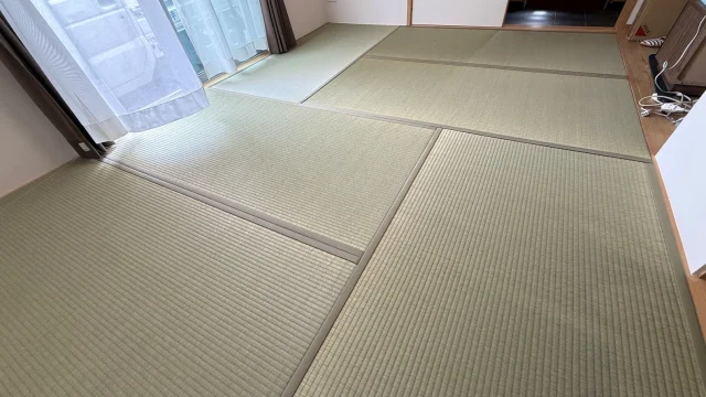 静岡市清水区高橋で表替えした和室の全景